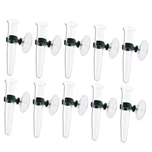 Sosoport 16pcs Floral Water Vials Craft Flower Tubes Suction Cup Flower Tubes Floral Rack Fresh Storage