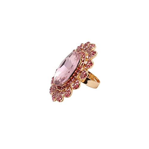 Image of SOHI Cocktail Ring for Women & Girls, Chunky Ring, Finger Ring, adjustable ring, Ladies Ring, Gold Plated Ring, aesthetic jewellery, hand ring for women