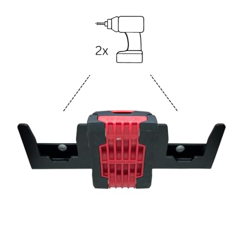 Support mural batteries Bosch 18V pour organiser l'établi de votre garage