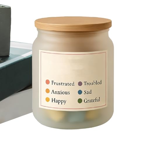 Frasco de oración de las Escrituras - Contenedor de promesas bíblicas de 6,5 x 6,5 x 8 cm, citas de aliento diarias, tarjetas de fe edificantes, regalo espiritual para las madres | Decoración cristian