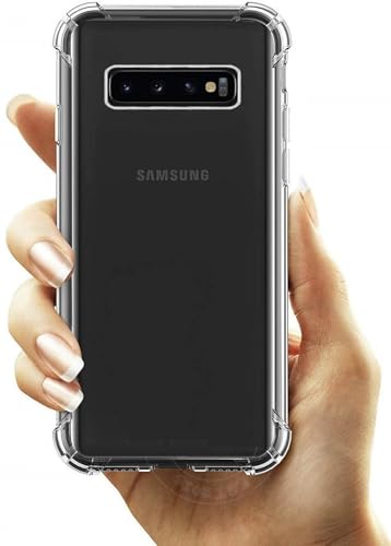 Image of BOXXO Flexible Back Cover for Samsung Galaxy S10 | Back Cover Transparent Clear Shockproof Case Four Corner Protection | Slim Protective Mobile Phone Cover for Samsung Galaxy S10