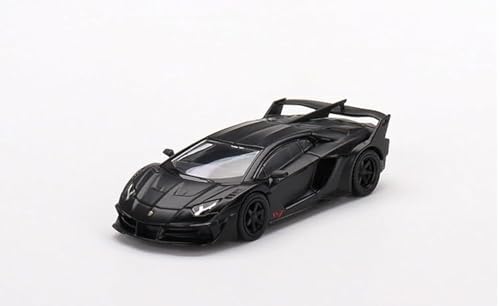 True Scale LB-Silhouette Works Lamborghini Aventador GT EVO (Matte Black) 1/64 Diecast Model Car MGT00502