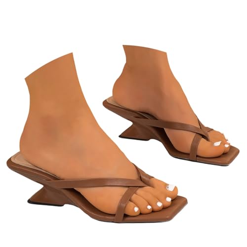 Tongs décontractées pour femmes avec semelle compensée tendance