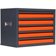 Drill Bit Dispenser Cabinet, 5-Drawer Heavy-Duty Steel Drill Bit Organizer with Labels, Ball-Bearing Slides & Stackable Design, Drill Dispenser Cabinet for Workshop, Garage, Machine Shop