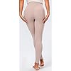 Lavento Women's All Day Soft Yoga Leggings Mid-Rise - No Front Seam Workout Active Legging for Women (Desert Sand, 6)
