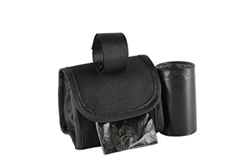 Image of Five Star Pet Purse Style Dispenser with 2 Rolls Made in USA Easy Open Poop Bags Dog Waste Bags (Solid Black)