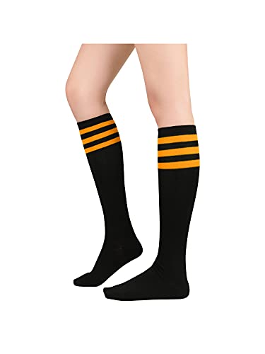 Image of Century Star Knee High Socks for Women Long Tube Socks with Stripes | Soft, Skin Friendly And Stretchy, Vibrant Colors Perfect For Daily Wear, Sports, Halloween And Christmas