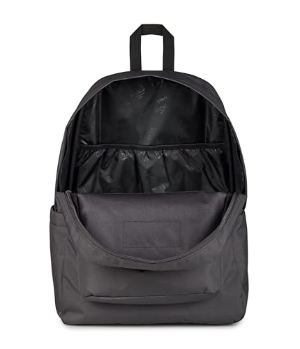 Image of JanSport SuperBreak Plus Backpack with Padded 15-inch Laptop Sleeve and Integrated Bottle Pocket - Spacious and Durable Daypack for Work and Travel, Smokey Grit