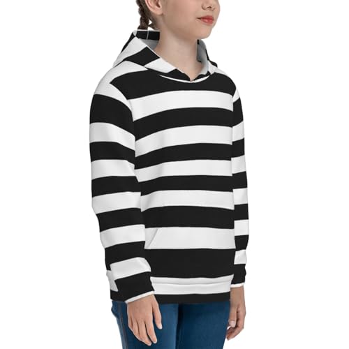 Stripes Kids Pullover Hoodies Boys Sweatshirts Girls Athletic Clothes with Pocket3