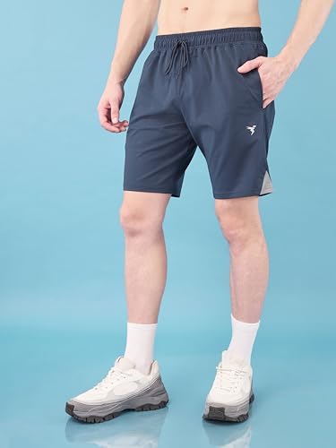 Image of TECHNOSPORT Mens Regular Fit Solid Shorts for Gym, Workout & Sports with Anti Microbial, Techno Dry