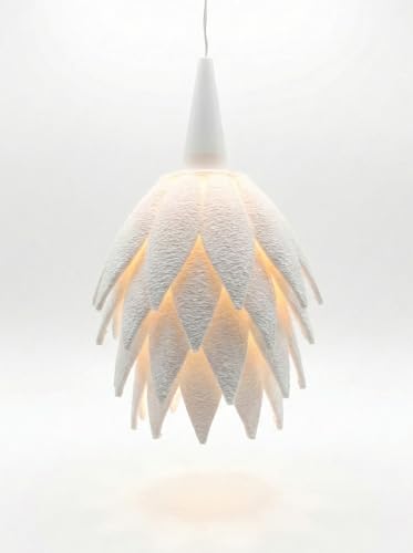Lampenschirm Blütenwerk der moderne Ersatz für Ihren Weihnachtsstern. 3D-gedruckt aus PLA inkl. Aufhängungs-Cover Weiß