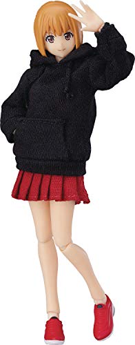 Max Factory Figma Styles: Female Body (Emily) with Hoodie Outfit Figma Action Figure, Multicolor