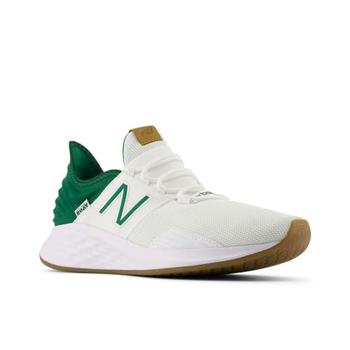 New Balance Men's Fresh Foam Roav V1 Running Shoe, White/Classic Pine/Incense, 8.53