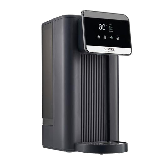 Cooks Professional 2.5L Digital Hot Water Dispenser | Energy Saving Fast Boil Electric Kettle | Adjustable Temperature & Dispense Volume | Descale Function & Water Filter | Dark Grey