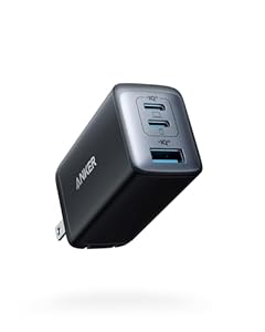 Anker Charger, 65W 3-Port Fast Compact Foldable USB C Charger Block for MacBook Pro/Air, iPad Pro, Galaxy S20, Dell XPS 13, Note 20/10+, iPhone 17 Series, Steam Deck, and More