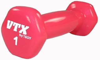 Troy Barbell VTX Premium Vinyl Dumbbell (1-Pounds, Dark Pink) Single Pack