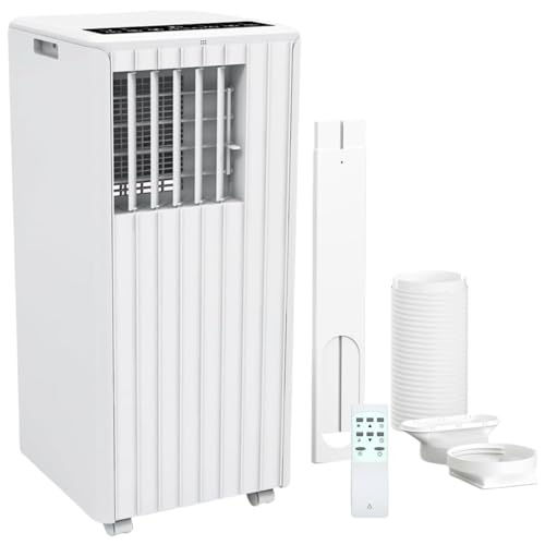 Garvee Mobiele airconditioning, 7000 BTU, 3-in-1 koelen, ontvochtigen, ventilatormodus, slaapmodus, 2,0 kW, mobiele airconditioning met afvoerslang, afstandsbediening, 24-uurs tijd, airconditioner