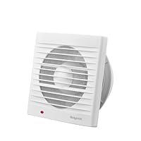 Braytron Badlüfter Wandlüfter WC Küche Ventilator Lüfter Ø100 mm | Leise 34dB | Leistungsstark 100 m³/h | Energieeffizient 12W | Abluftventilator für Badezimmer, Toiletten, Küchen und Wohnräume