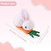 2 Pcs Easter Bunny Hair Clips Plush Rabbit Barrettes with Carrot Cute Rabbit Ear Hairpin White Bunny Hairgrips Fluffy Hair Clips for Toddlers Girl Hair Accessories for Easter Holiday Party Decoration