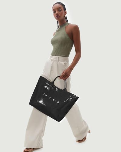 Image of Lushandy Striped PVC Tote Bag for Women, Waterproof Plastic Tote Bag for Beach Pool Large Top Handle Travel Hobo Handbag | Waterproof Material