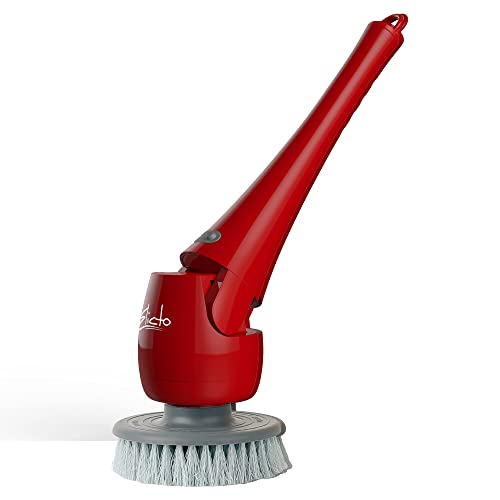 ELICTO ES-100 Electric Scrubber- Cordless Bathroom Scrubber- Multi-Purpose Head Power Scrubber for All Surfaces- Electric Spin Scrubber Patent Design- Cordless Scrubber with 5 Replaceable Heads