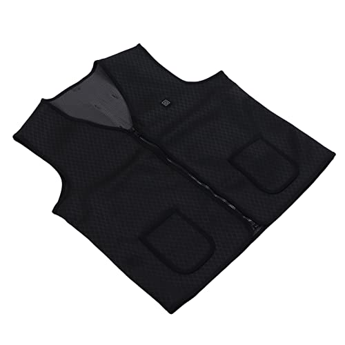 Gilet chauffant électrique USB Ausla en polyester taille XL avec col en V pour hommes et femmes