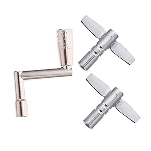 BESTonZON Drum Tuning Keys Ratchet 3pcs Drum Wrench Key Set Accessory Made of Durable Metal