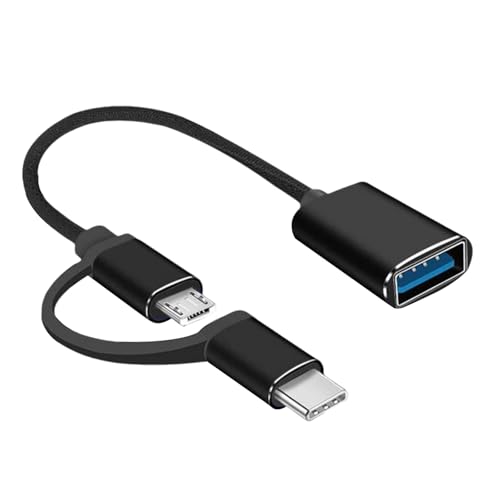 HAISENG Conectores USB tipo C a USB A, convertidores de sincronización rápida, cable adaptador OTG de aluminio para teléfonos inteligentes y PC