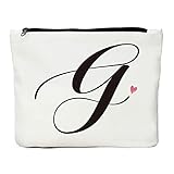 Personalized Gifts for Women, Initial Bags for Women, Initial Makeup Bag, Monogram Initial Bag...