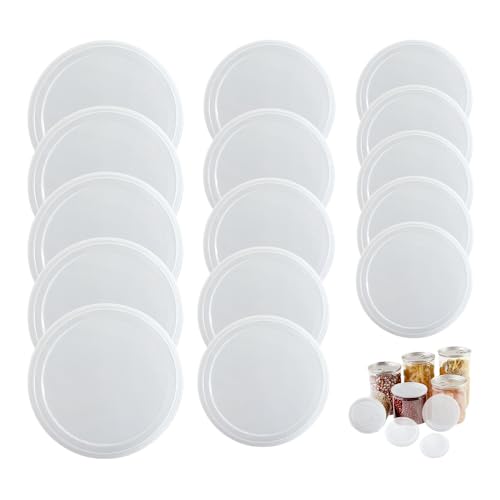 YZROHYI - YZROHYI 15 PCS Couvercle Canette,Couvercles en Plastique pour Boîte de Conserve,Food Can Lids,Couvercle Pot Yaourt Réutilisable en 3 Tailles,Couvercles Conservation Alimentaire pour Stockage Scellé