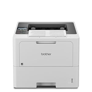 Brother HLL6210DW Impresora láser monocromática empresarial con gran capacidad de papel, redes inalámbricas y Gigabit Ethernet, funciones de seguridad avanzadas e impresión móvil (renovada Premium)