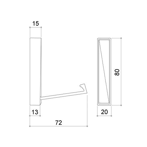 SOTECH Gancio Appendiabiti Pieghevoli da Montare