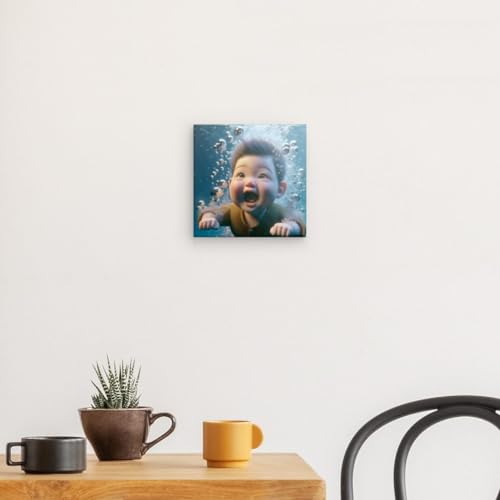 Lienzo de niño surrealista en formato 20x20 cm para inspirar tu creatividad cada día