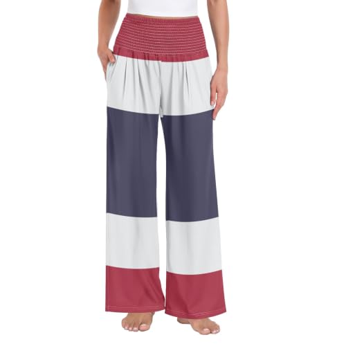 Pantalon de détente respirant et léger pour femme imprimé drapeau thaïlandais