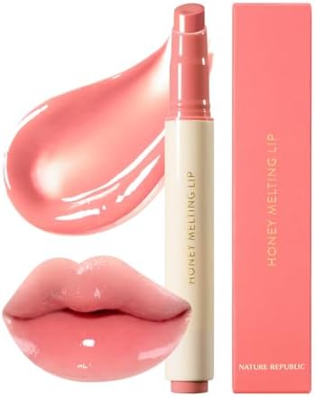 Nature Republic HONEY MELTING LIP (02 FIG) SOFT LIP STICK, Hydrating Gloss, Moisturizing balms, Sheer tint, Shine & Nude, Glowy Finish, korean make up