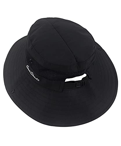 Chapéu de sol feminino com rabo de cavalo proteção UV malha dobrável de aba larga Chapéu de pesca de