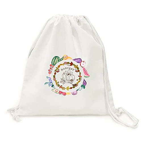 Sac en tissu pliable à sangle pour fruits et légumes cabas réutilisable automne
