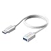 Sabrent 22AWG USB 3.0 Extension Cable - A-Male to A-Female [White] 3 Feet (CB-303W)