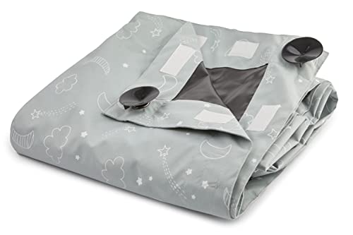 Snooze PortaBlind, Portable Kids Baby Blackout Curtain Blind in Grey (100 x 130 x 0.5 cm)