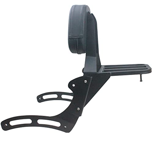 Yhmoto Passenger Backrest Sissy Bar With Luggage Rack For Kawasaki Vulcan 900 Vn900 Classic Custom 1996-2023 (Black) #TOP2
