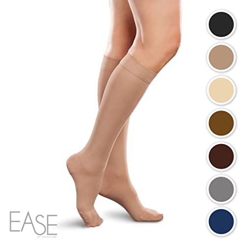 Ease Opaque Women's Knee High Support Stockings - 20-30mmHg Moderate Graduated Compression Nylons - Short and Long2