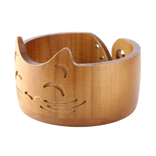 Bol à fil en bois de chat pour tricoter confortablement au salon - 5