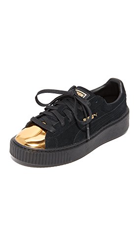 PUMA Women's Suede Platform Gold Fashion Sneaker