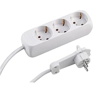 Meister Steckdosenleiste 3-fach – Extraflacher Stecker – 1,4 m Kabel – weiß – IP20 Innenbereich / Mehrfachsteckdose / Steckerleiste mit Flachstecker / 7430170