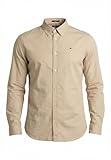 Estilo elegante Tommy Jeans TJM Original DM0DM04405 Camisa elástica para Hombre, Color Beige (Arena del golfo), Talla M, Beige (Arena del Golfo), M