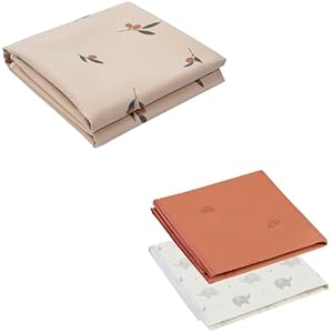 3 Pack Vegan Leather Baby Changing Mat - Wipeable Portable Changing Pad, Foldable Travel Changing Mat for Baby, Newborns Toddlers Shower Gifts