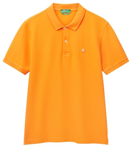United Colors of Benetton Maglia Polo M/M 3WG9U301Z, Giallo, L Uomo