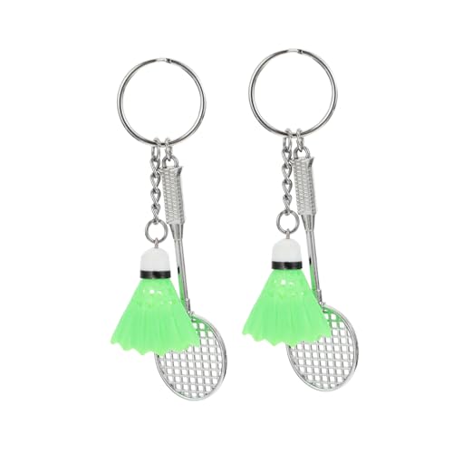TOKIDNY 2 Piezas Mini Llaveros de Bádminton Forma de Raqueta y Pelota Accesorios Deportivos y Portátiles para Llaves o Mochilas Colgantes de Joyería Deportiva