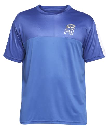 Image of playR x MI Fan Tee 5 - Kid's Half Sleeve Regular Fit Sports T-Shirt, Durable, Comfortable Sportswear for Match, Training & Casual Wear Stylish MI Tee for All Seasons