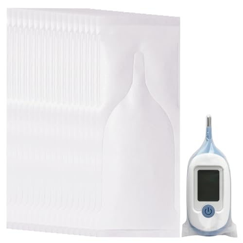 Image of 100pcs Disposable Digital Thermometer Probe Covers for Accurate and Hygienic Rectal Thermometer Measurements, Wrap Around The Thermometer's Entire Body